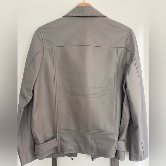 Leather Jacket, Light grey, sheepskin, brand new. Size M - Picture 2 of 5